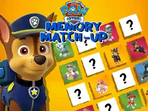 Xogo Paw Patrol Memory Match Up en liña