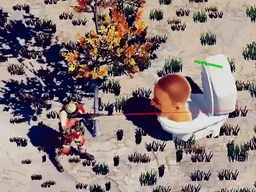 Xogo TopDown Skibidi Toilet Shooting en liña
