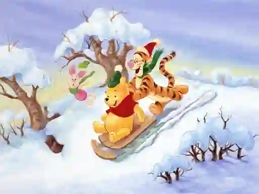 Xogo Winnie the Pooh Christmas Jigsaw Puzzle 2 en liña