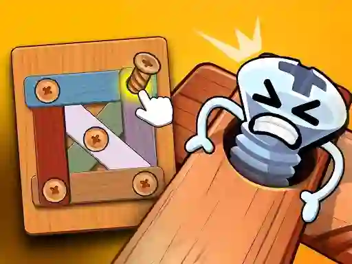 Xogo Wood Bolts Nuts Screw Pin Puzzle en liña