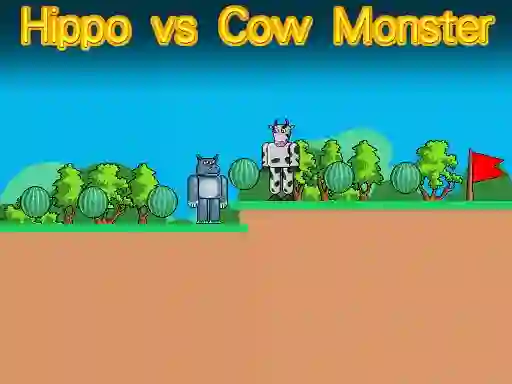 Xogo Hippo vs Cow Monster en liña