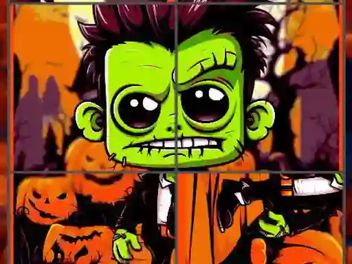 Xogo Franky & Vampire Halloween Puzzle en liña