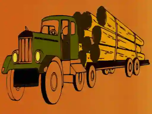 Xogo Logging Trucks Coloring en liña