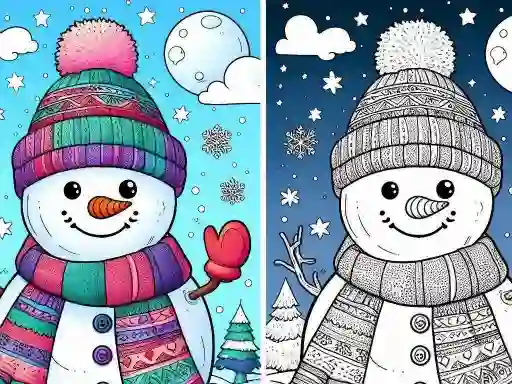 Xogo Coloring book Winter en liña