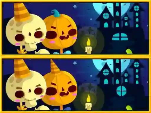 Xogo Find Differences Halloween en liña
