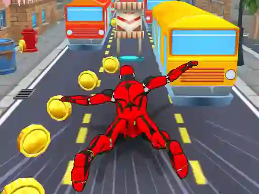 Xogo Subway Run Superhero Robot en liña