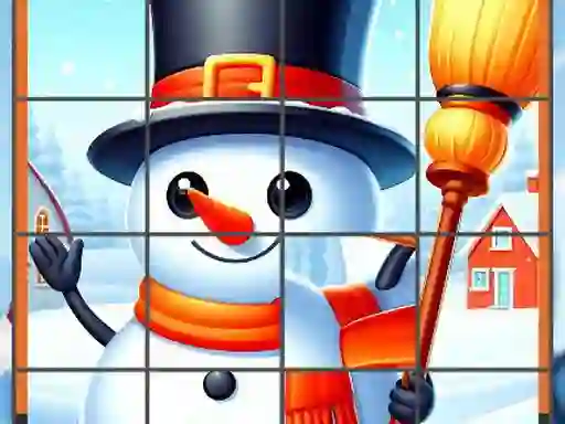 Xogo Happy Snowman Puzzle en liña