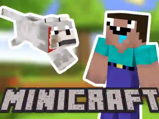 Xogo Minicraft: Steve And Wolf Adventure en liña