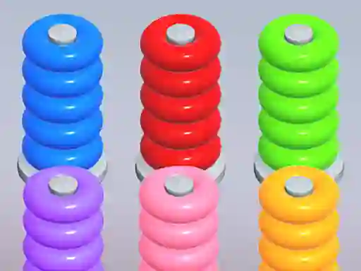 Xogo Color Ring Sort en liña