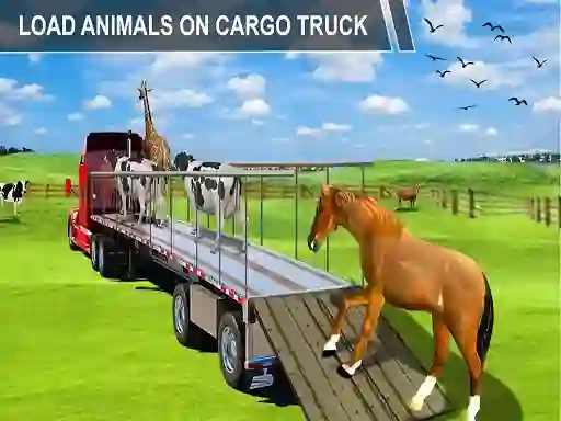 Xogo Animal Cargo Transporter Truck Game 3D en liña