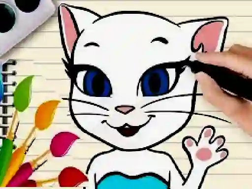 Xogo Talking Angela Coloring Book en liña