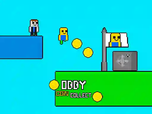 Xogo Obby vs Bacon Rainbow Parkour en liña