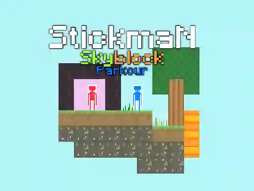 Xogo Stickman Skyblock Parkour en liña