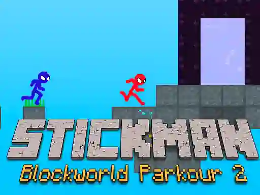 Xogo Stickman Blockworld Parkour 2 en liña