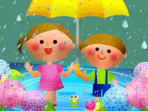 Xogo Kids Rainy Day Puzzle en liña