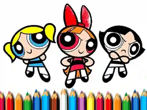 Xogo PowerPuff Girls Coloring Book en liña