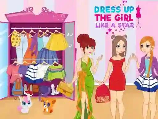 Xogo Dress Up The Girl Like A Star en liña