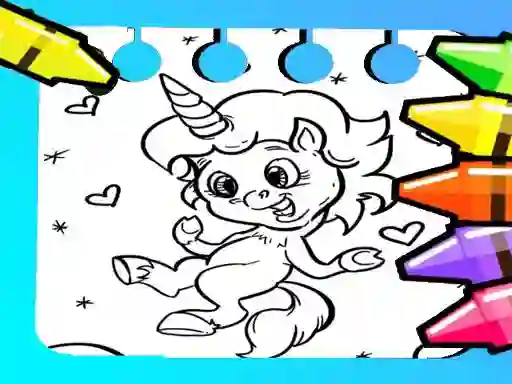 Xogo Magical Unicorn Coloring Pages en liña