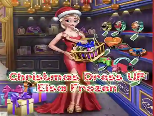 Xogo Elsa Frozen Christmas Dress up en liña