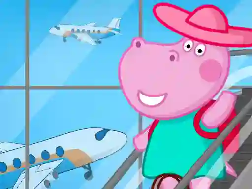 Xogo Hippo Family Airport Adventure en liña