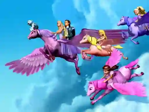 Xogo Barbie Magic Pegasus Puzzle en liña