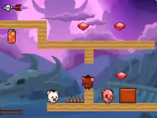 Xogo Pig Bros Adventure en liña