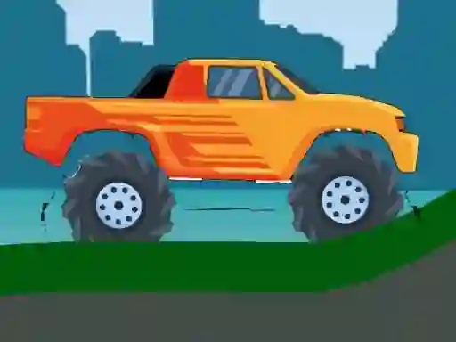 Xogo Monster Truck Hill Driving 2D en liña