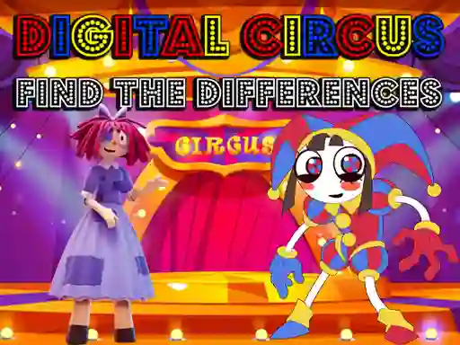 Xogo Digital Circus Find The Differences en liña