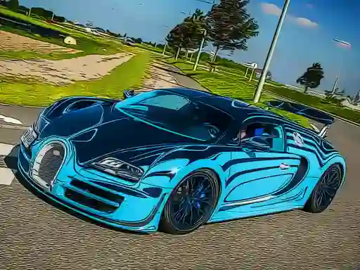 Xogo French Luxury Cars Jigsaw en liña