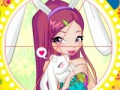 Xogo Estilo de coelliño Winx: puzzle redondo  en liña