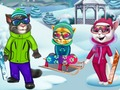 Xogo Gatos de inverno divertido  en liña
