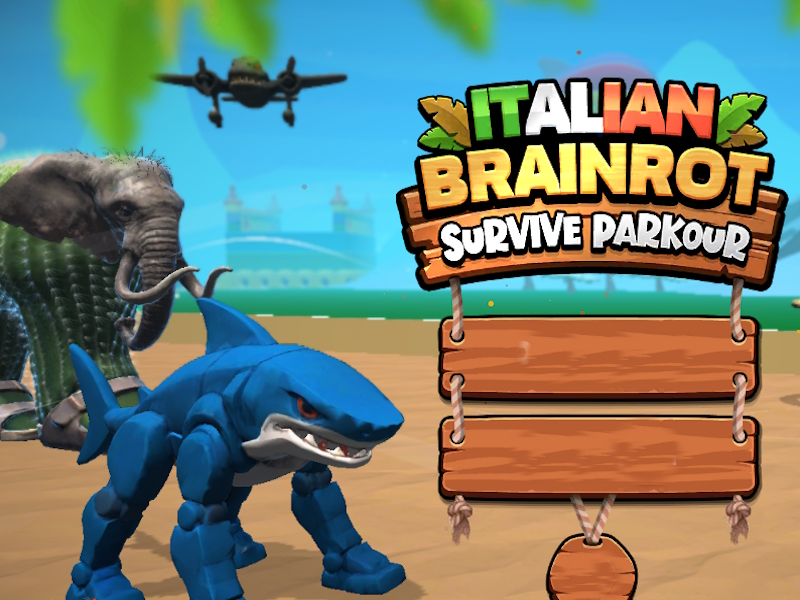 Xogo Brainrot italiano sobrevive a Parkour en liña