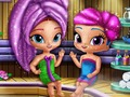 Xogo Shimmer and Shine: xenebras espumantes na sauna  en liña
