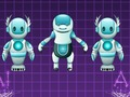 Xogo Robots: coincidencia de tarxetas de memoria  en liña
