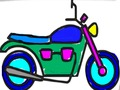 Xogo De volta á escola: colorear moto  en liña