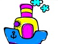Xogo De volta á escola: Coloring Boat  en liña