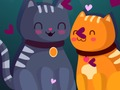 Xogo Aos gatos encántalle o rompecabezas  en liña