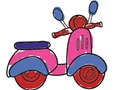 Xogo City Scooter Ride para colorear  en liña