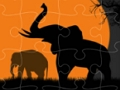 Xogo Jigsaw Silueta de elefante  en liña
