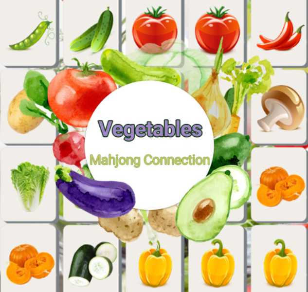 Xogo Conexión Mahjong de verduras  en liña