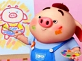 Xogo Libro para colorear de volta á escola porco  en liña