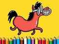 Xogo De volta ao cole: libro para colorear pony  en liña
