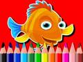 Xogo De volta ao cole: libro para colorear de peixes  en liña