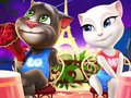 Xogo Talking Tom e Angela para colorear  en liña