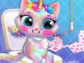 Xogo Brinda o meu gato de unicornio princesa coidando en liña