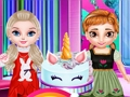 Xogo Elaboración de bolo de unicornio da pequena princesa  en liña