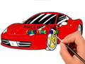 Xogo Libro para colorear de coches de carreiras  en liña