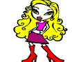 Xogo Colorear Bratz fácil  en liña