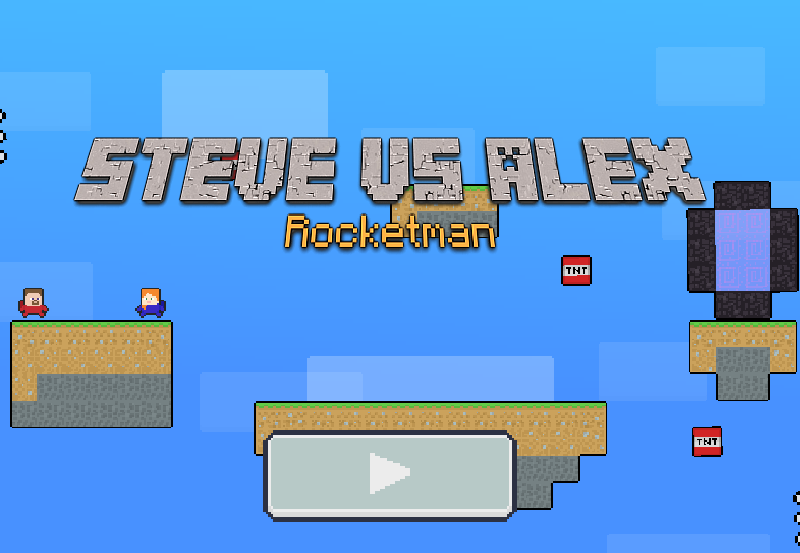 Xogo Steve vs Alex Rocketman en liña