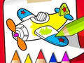 Xogo Libro para colorear: bonito avión  en liña